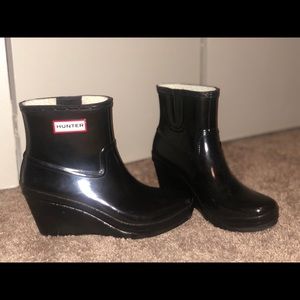 Hunter - ankle wedge rain boots